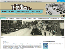 Tablet Screenshot of lovelandhistorical.org